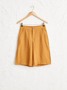 Elastic Waist Bermuda Shorts