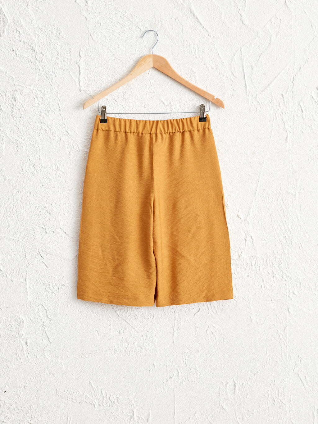 Elastic Waist Bermuda Shorts