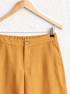 Elastic Waist Bermuda Shorts