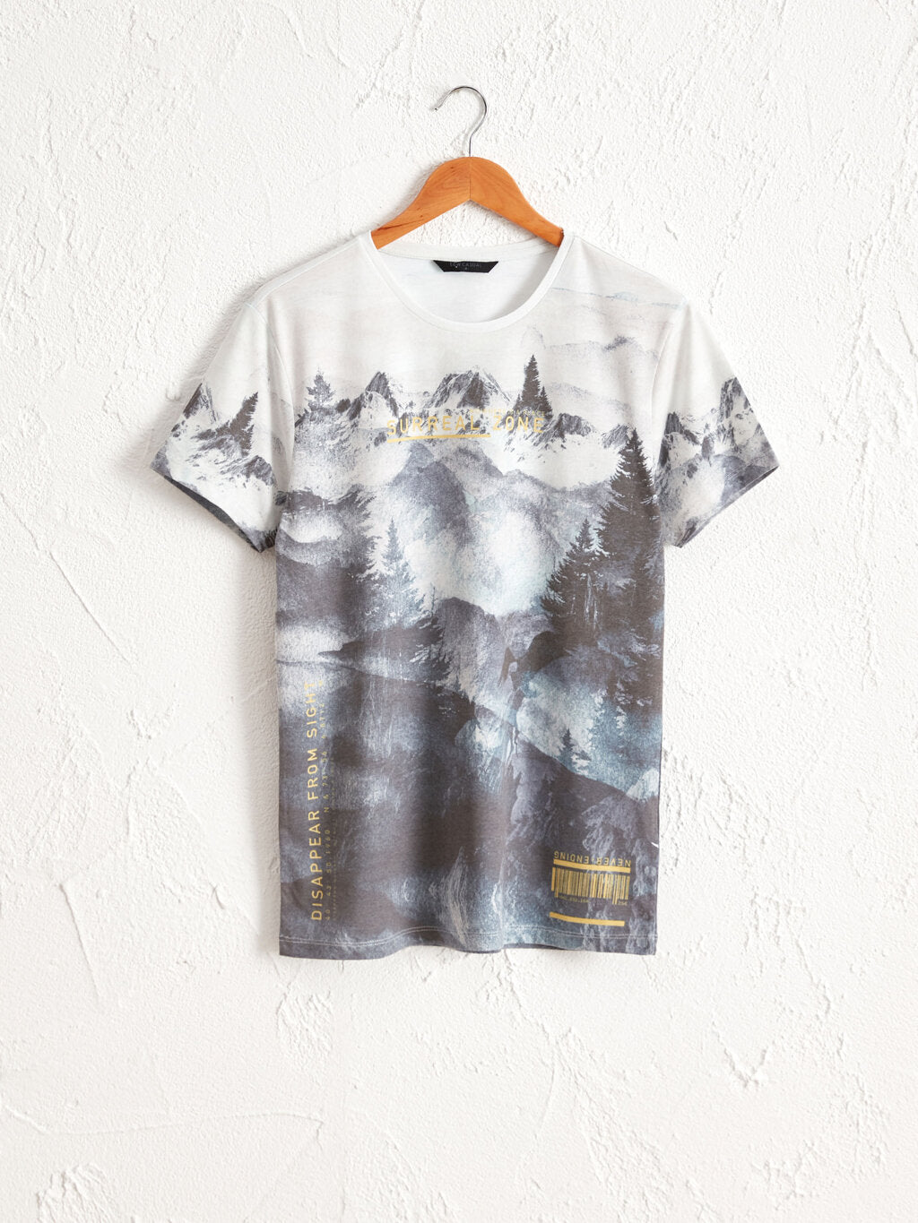 Crew Neck Printed Short Sleeve T-Shirt